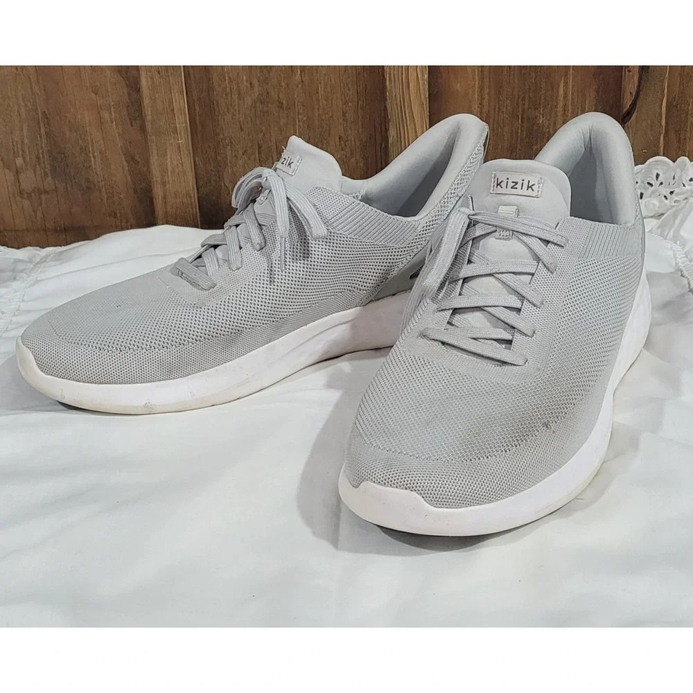 Kizik Athens Alloy Gray Hands Free Sneakers Men's Size 15 US Athletic Shoes